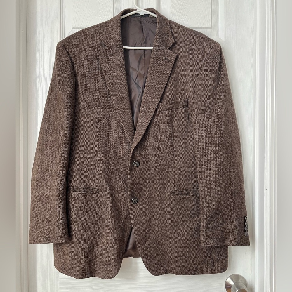 Lauren Ralph Lauren Blazer 44R Herringbone Tweed Wool